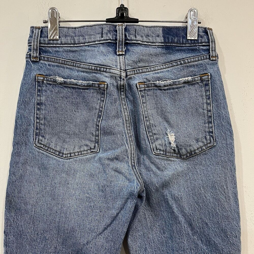Abercrombie & Fitch High Rise Distressed Frayed Hem Skinny Jeans Size 27/ 4 - Picture 5 of 6